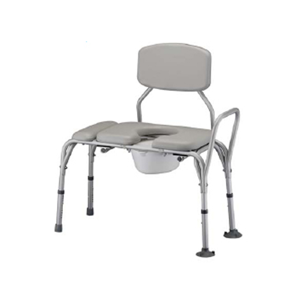 Padded Transfer Bench With Commode Opening
