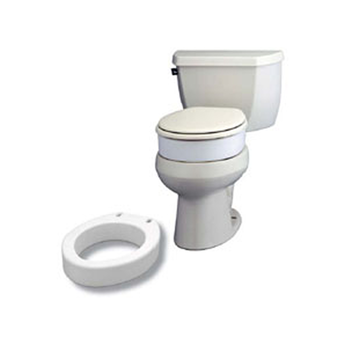 Toilet Seat Riser Bolt On-ELONGATED - Image 1